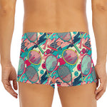 Retro Tennis Pattern Print Men's Short Boxer Briefs