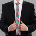 Retro Tennis Pattern Print Necktie