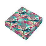 Retro Tennis Pattern Print Outdoor Seat Cushion Cover