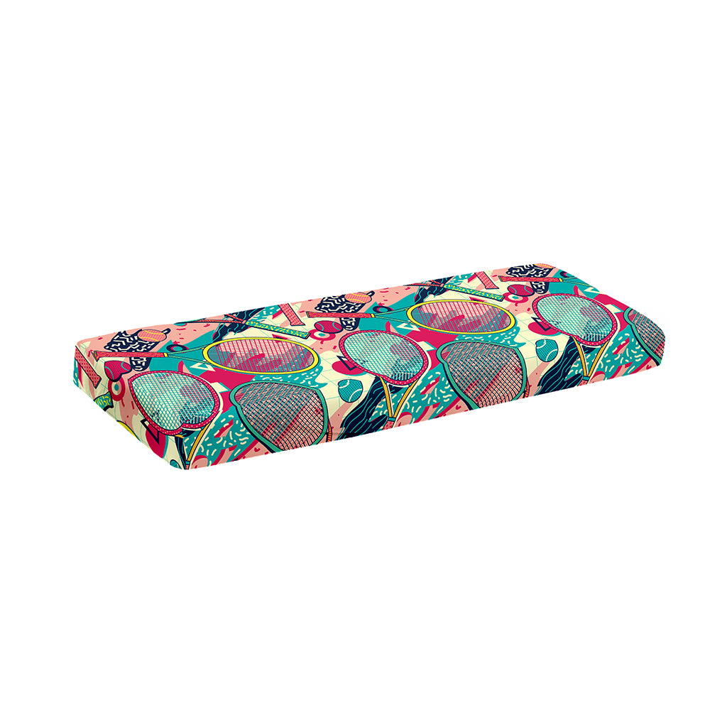 Retro Tennis Pattern Print Piano Keyboard Cover