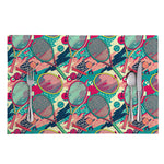 Retro Tennis Pattern Print Placemat