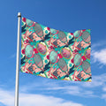Retro Tennis Pattern Print Polyester Flag