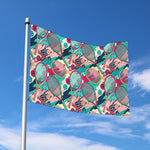 Retro Tennis Pattern Print Polyester Flag