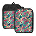 Retro Tennis Pattern Print Pot Holders With Pocket