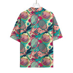 Retro Tennis Pattern Print Rayon Hawaiian Shirt