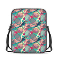Retro Tennis Pattern Print Rectangular Crossbody Bag