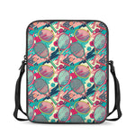 Retro Tennis Pattern Print Rectangular Crossbody Bag