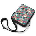 Retro Tennis Pattern Print Rectangular Crossbody Bag