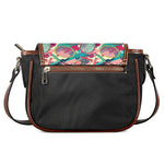 Retro Tennis Pattern Print Saddle Bag