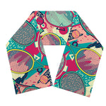 Retro Tennis Pattern Print Scarf