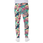 Retro Tennis Pattern Print Scuba Joggers