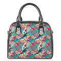 Retro Tennis Pattern Print Shoulder Handbag