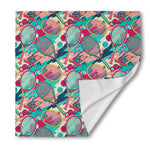 Retro Tennis Pattern Print Silk Bandana