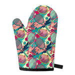 Retro Tennis Pattern Print Single Oven Mitt