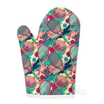 Retro Tennis Pattern Print Single Oven Mitt