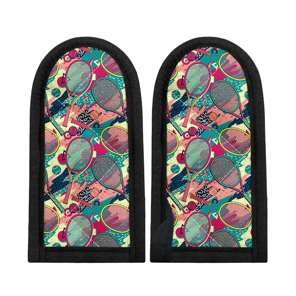 Retro Tennis Pattern Print Skillet Handle Cover