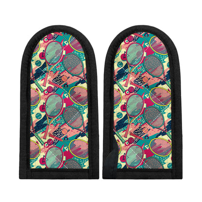 Retro Tennis Pattern Print Skillet Handle Cover