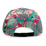 Retro Tennis Pattern Print Snapback Cap