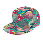 Retro Tennis Pattern Print Snapback Cap