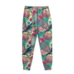 Retro Tennis Pattern Print Sweatpants