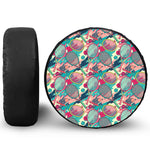 Retro Tennis Pattern Print Tire Cover
