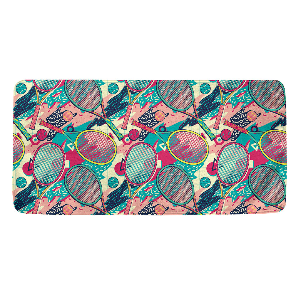 Retro Tennis Pattern Print Towel