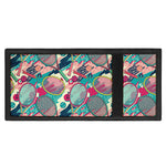 Retro Tennis Pattern Print Trifold Wallet