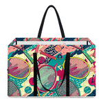 Retro Tennis Pattern Print Utility Tote Bag