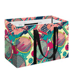 Retro Tennis Pattern Print Utility Tote Bag