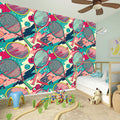 Retro Tennis Pattern Print Wall Sticker