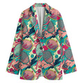 Retro Tennis Pattern Print Women's Blazer