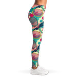 Retro Tennis Pattern Print Women's Leggings