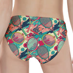 Retro Tennis Pattern Print Women's Panties