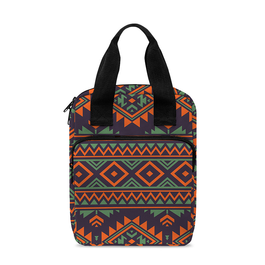 Retro Tribal Navajo Pattern Print Bible Tote Bag