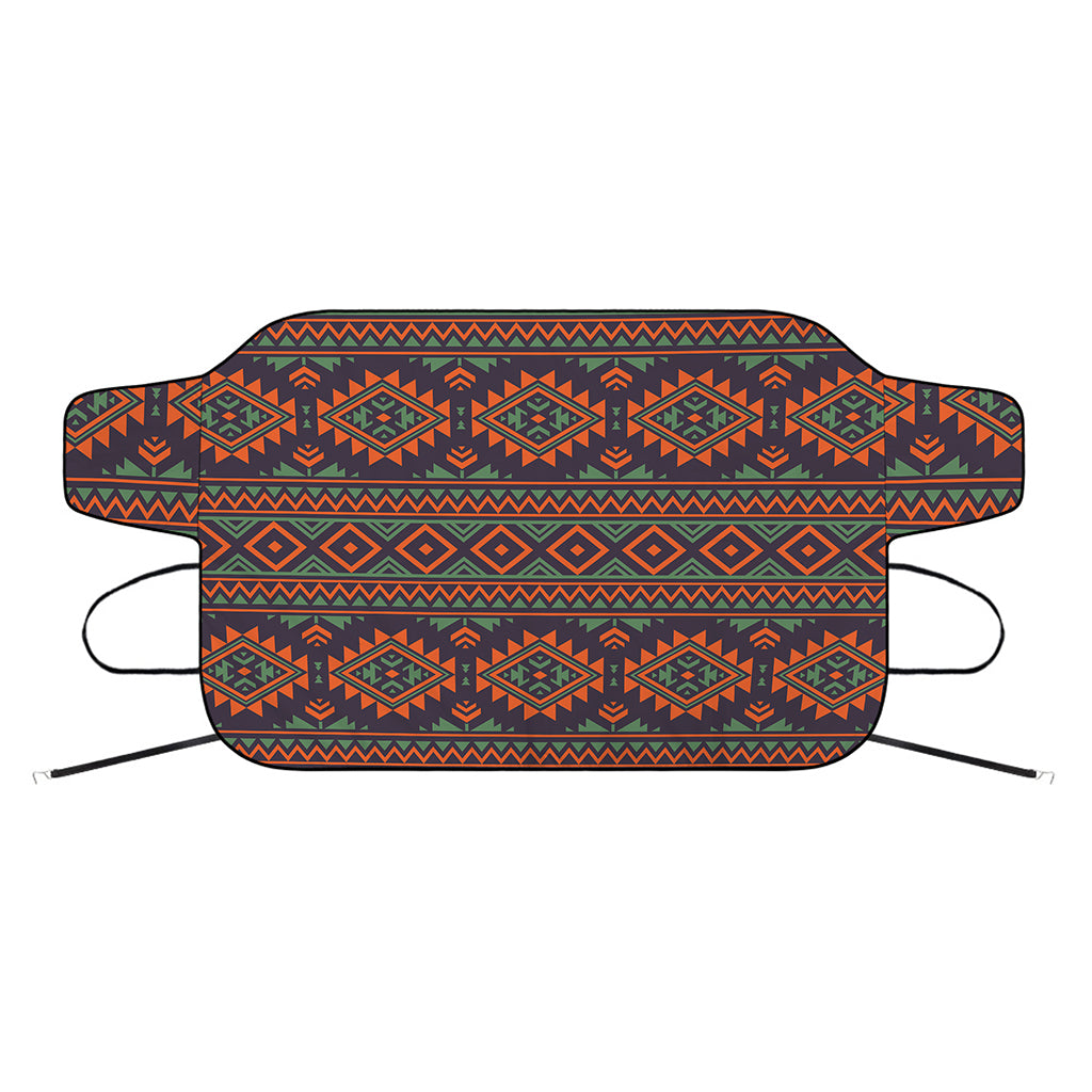 Retro Tribal Navajo Pattern Print Car Windshield Snow Cover