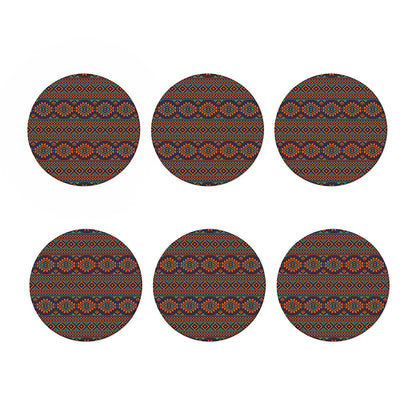 Retro Tribal Navajo Pattern Print Coaster Set
