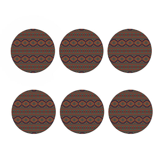 Retro Tribal Navajo Pattern Print Coaster Set