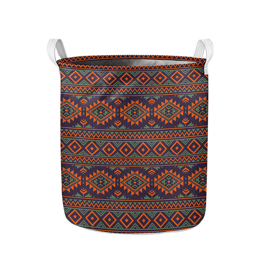 Retro Tribal Navajo Pattern Print Collapsible Laundry Basket