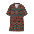 Retro Tribal Navajo Pattern Print Cotton Hawaiian Shirt