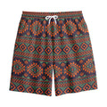 Retro Tribal Navajo Pattern Print Cotton Shorts