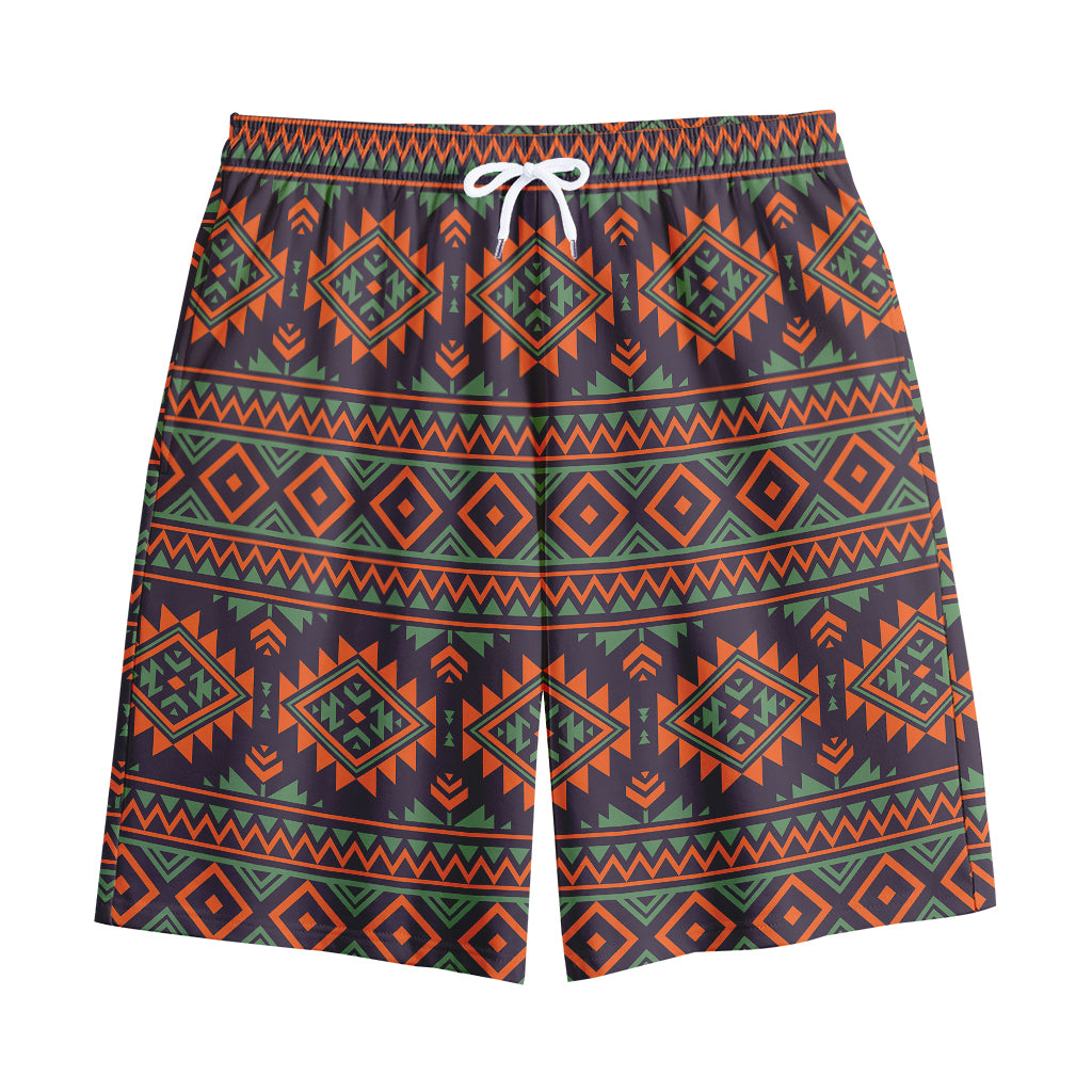 Retro Tribal Navajo Pattern Print Cotton Shorts