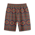 Retro Tribal Navajo Pattern Print Cotton Shorts