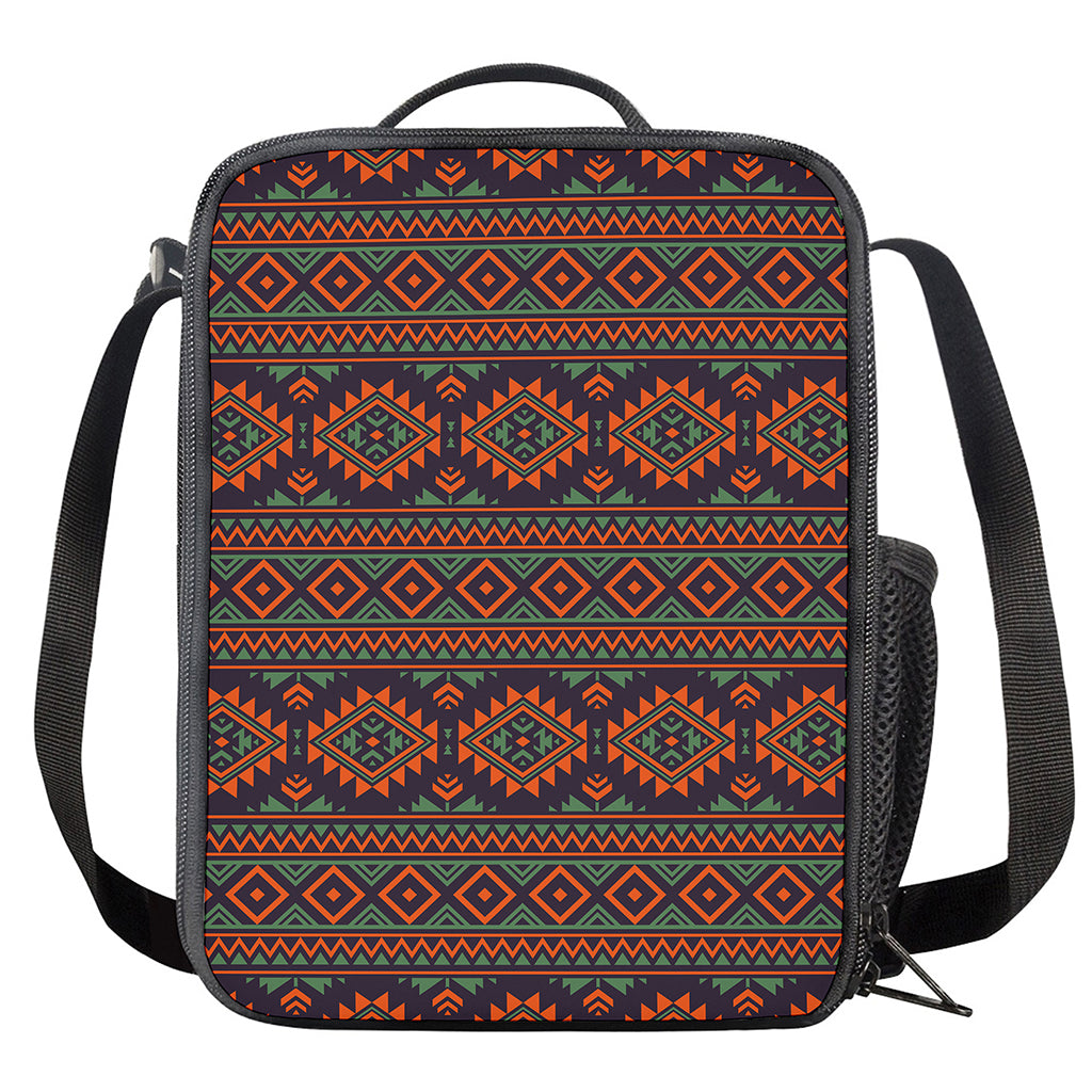 Retro Tribal Navajo Pattern Print Crossbody Lunch Bag