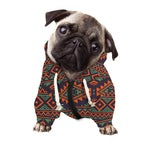 Retro Tribal Navajo Pattern Print Dog Zip Up Hoodie