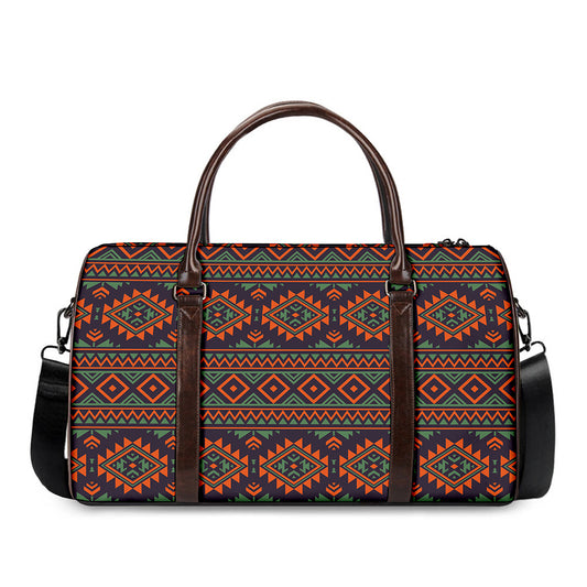 Retro Tribal Navajo Pattern Print Duffle Bag