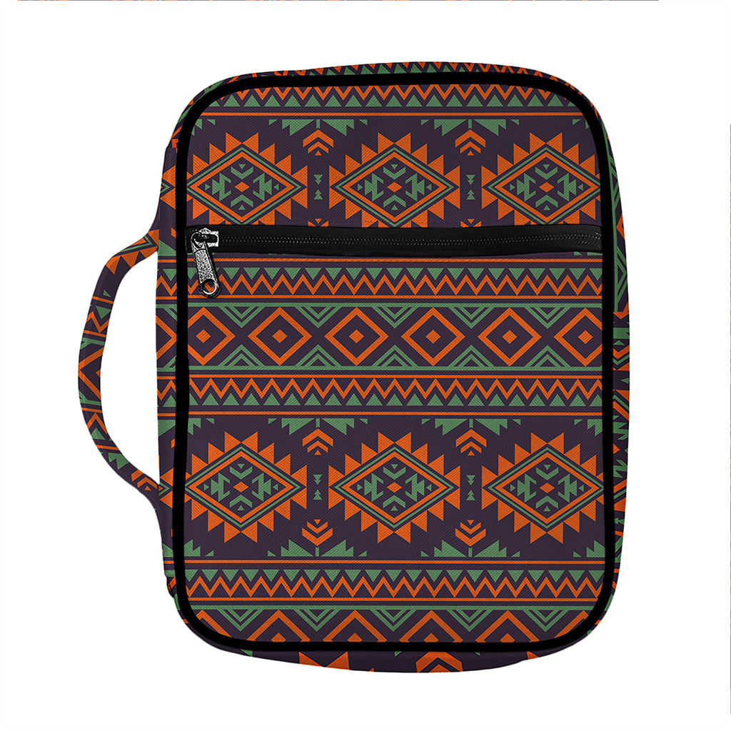 Retro Tribal Navajo Pattern Print Front Pocket Bible Bag