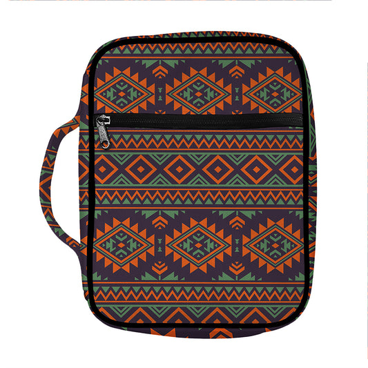 Retro Tribal Navajo Pattern Print Front Pocket Bible Bag
