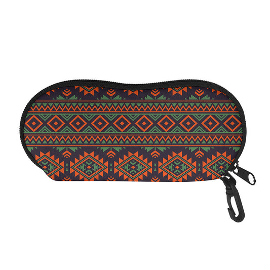 Retro Tribal Navajo Pattern Print Glasses Case