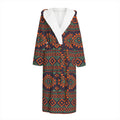 Retro Tribal Navajo Pattern Print Hooded Bathrobe