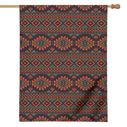 Retro Tribal Navajo Pattern Print House Flag